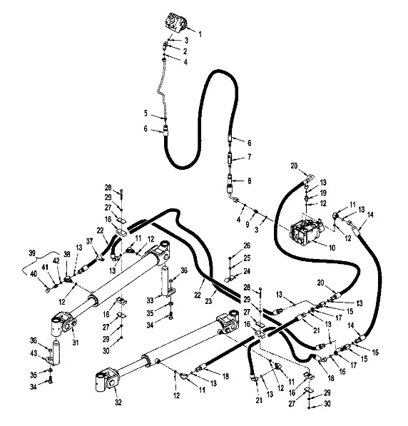 87529571 - Цилиндр рулевого упр